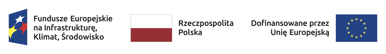 Fundusze Europejskie na Infrastrukturę, Klimat, Środowisko. Rzeczpospolita Polska. Dofinansowane przez Unię Europejską