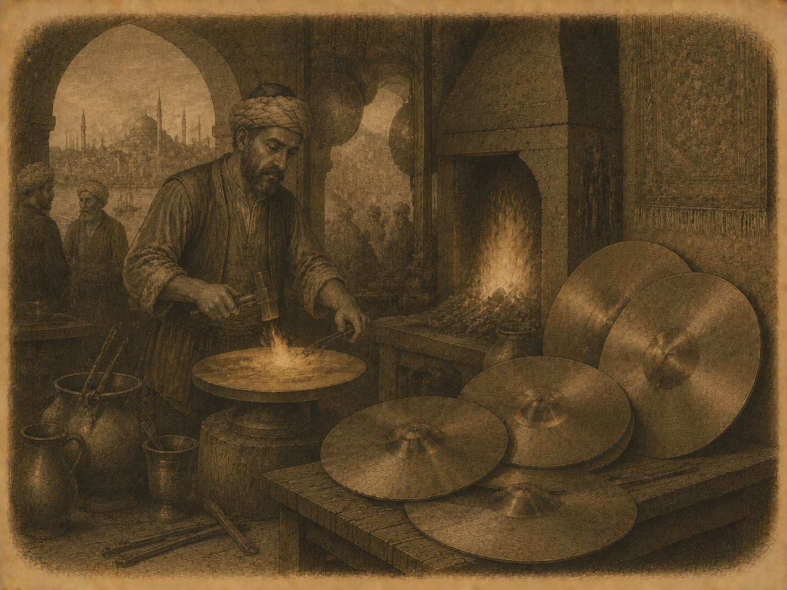 Rycina: Ormiański alchemik Avedis w Konstantynopolu, 1618.