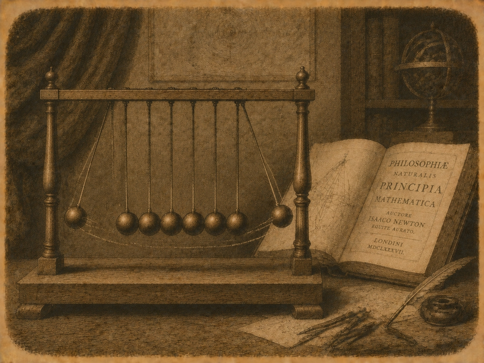 Rycina: Isaac Newton, „Principia