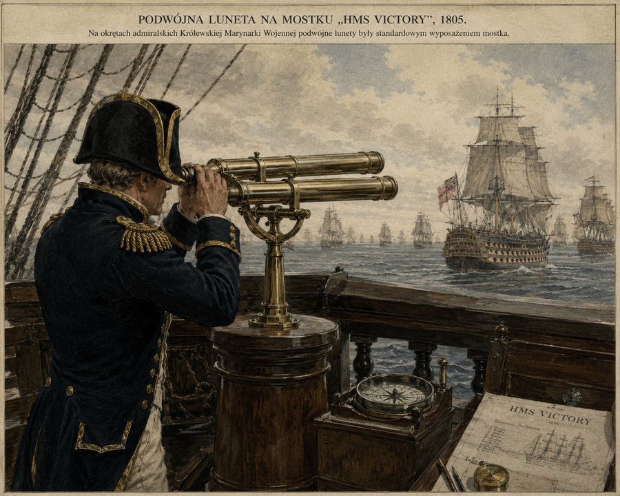Podwójna luneta na mostku „HMS Victory