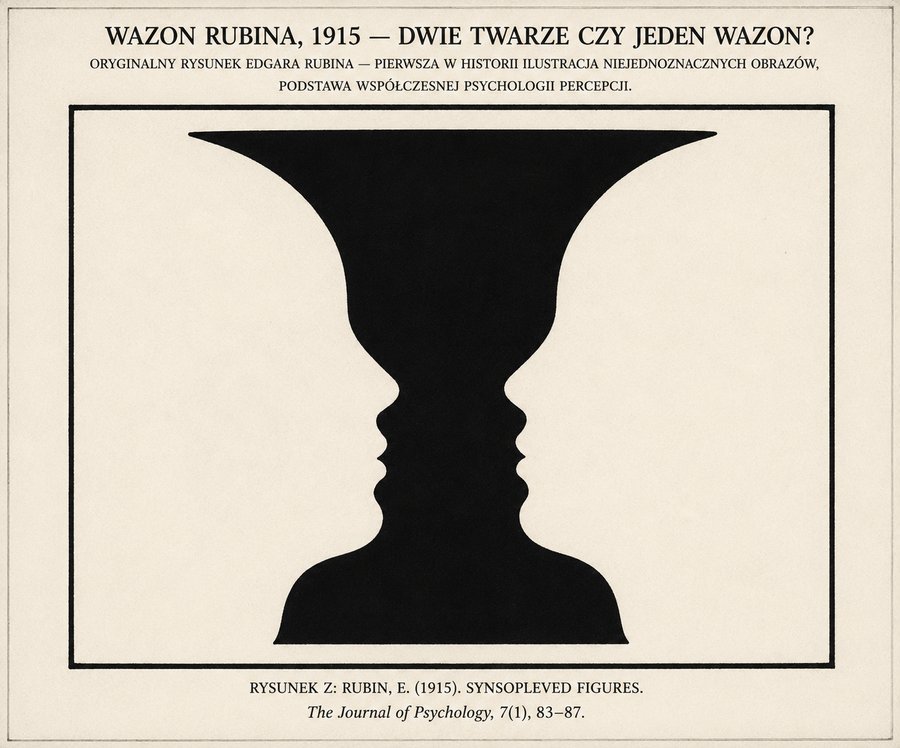 Wazon Rubina, 1915 - dwie twarze czy jeden wazon?