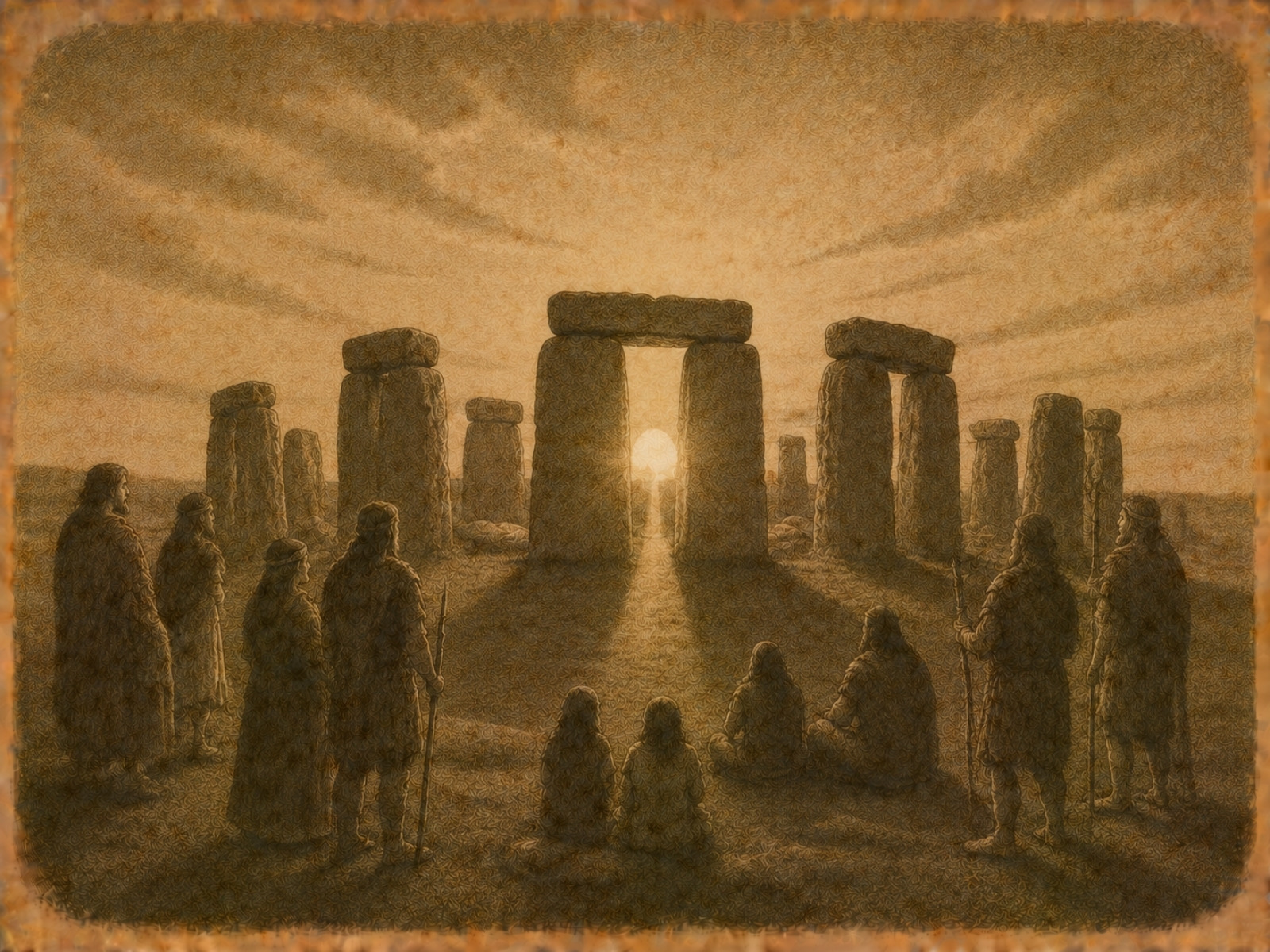 Rycina: Kamienny krąg Stonehenge, ok. 3000 r.&nbsp;p.n.e.