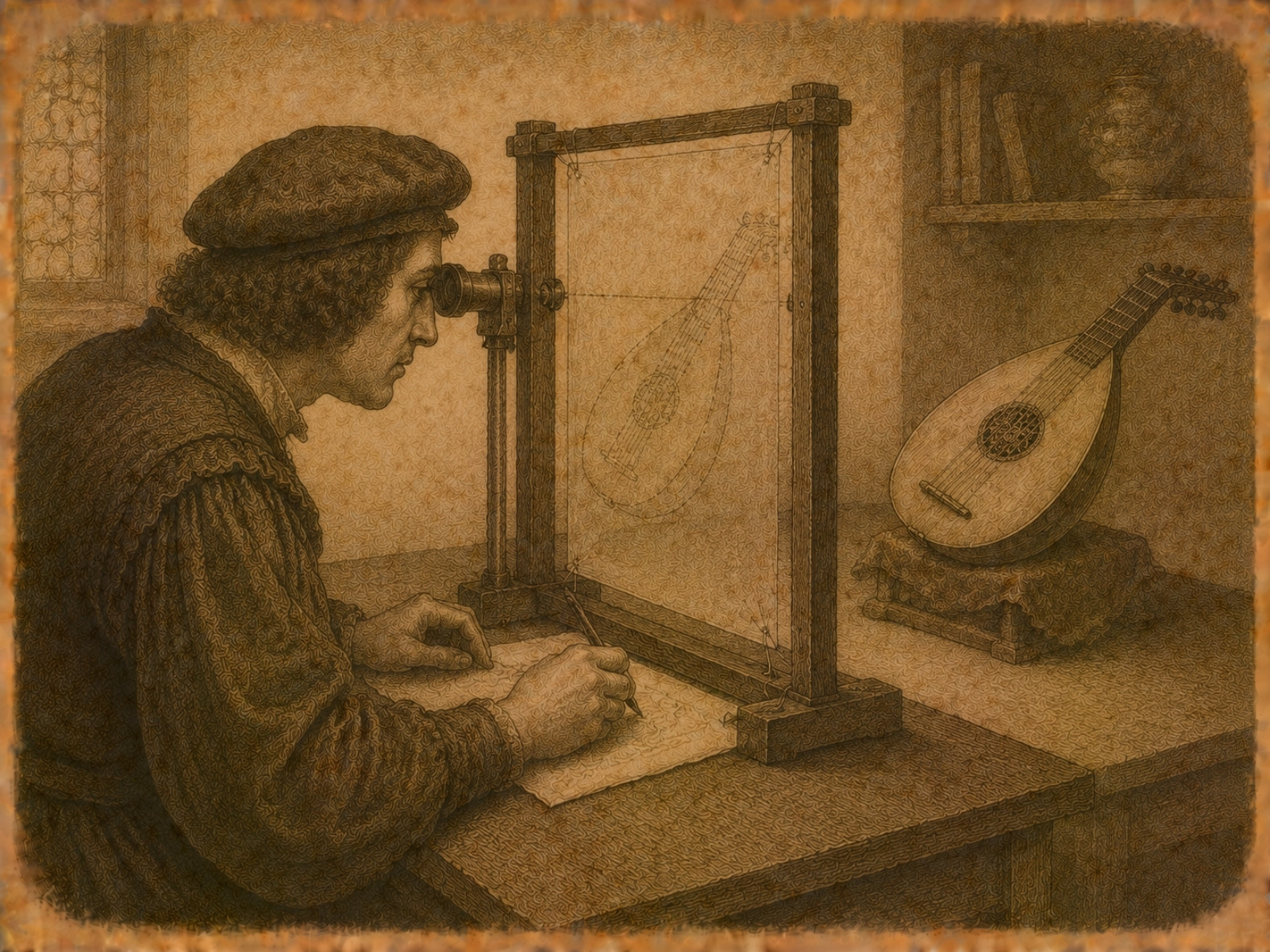 Rycina: Albrecht Dürer, „Underweysung der Messung