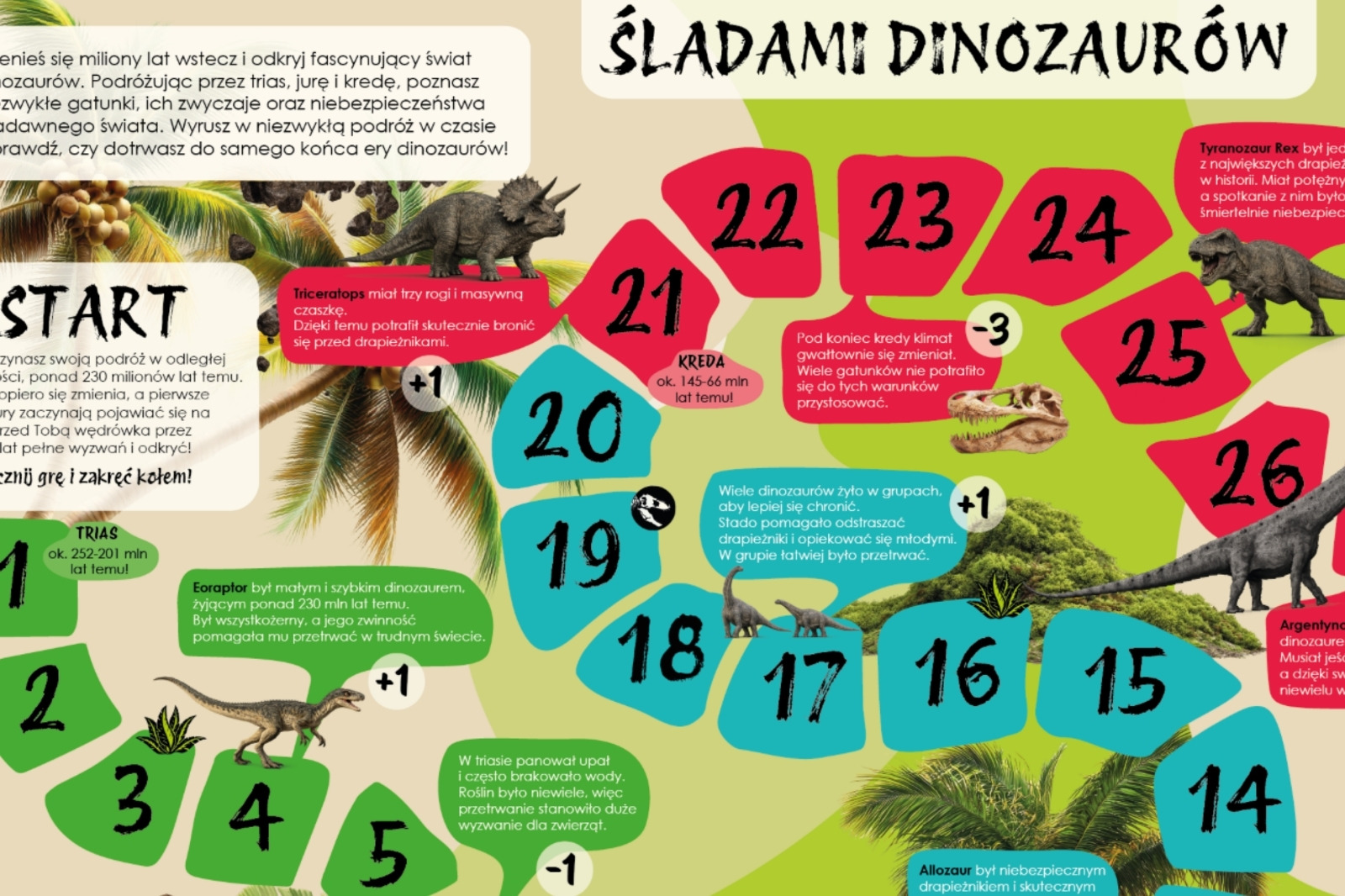 Tablica z&nbsp;grą Śladami dinozaurów - zdjęcie 4