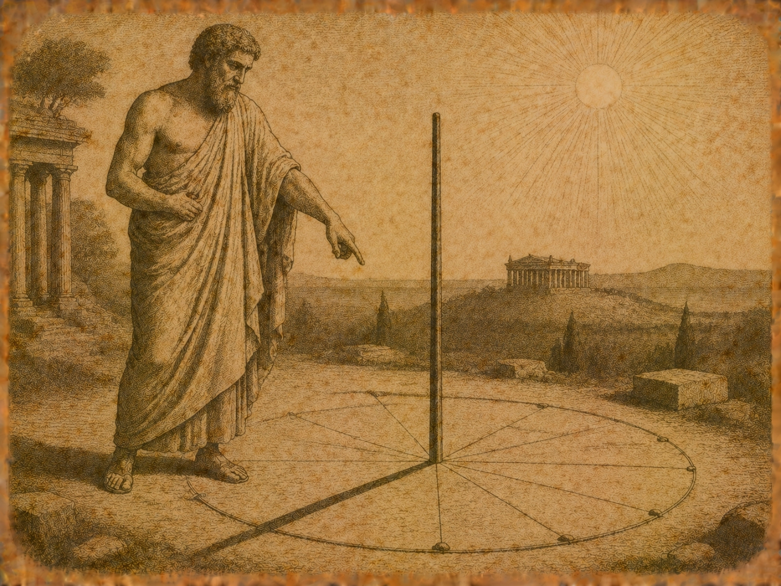Rycina: Anaksymander z Miletu, starożytna Grecja, ok. 575 p.n.e.